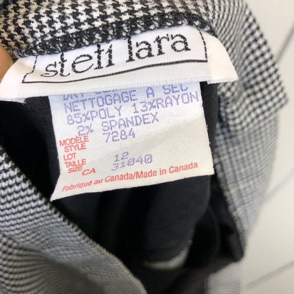 Vintage Houndstooth Pencil Skirt Sz 12 - Picture 6 of 6